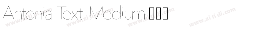 Antonia Text Medium字体转换